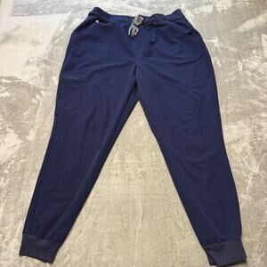 FIGS Technical Zamora Scrub Pants Blue straight leg Trouser XL